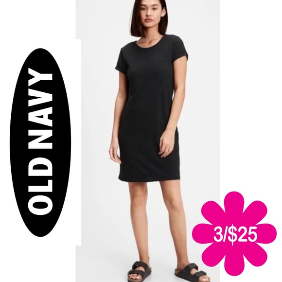🌸3/$25 OLD NAVY Black shift mini dress | Large Petite - Picture 8 of 13